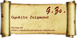 Gyukits Zsigmond névjegykártya